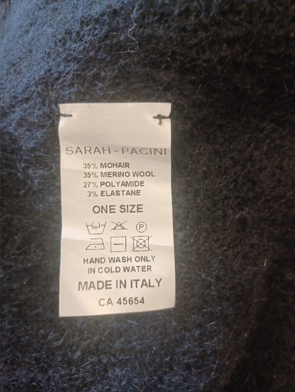 Sarah Pacini Made in Italy Merino & Mohair Blend Open Caridigan, Ladies One Size - Picture 5 of 5